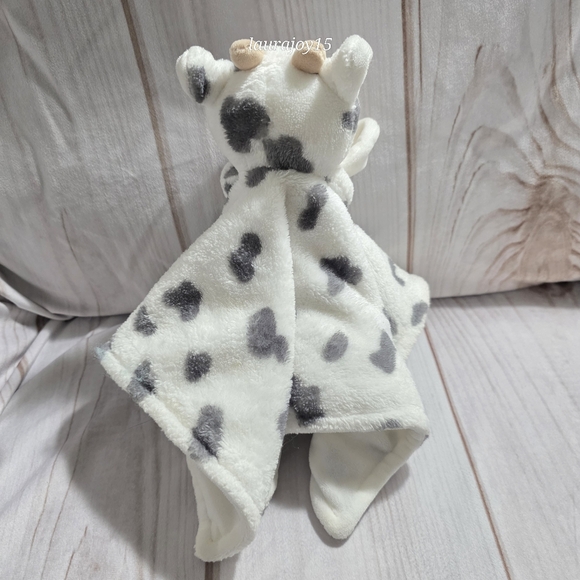 Carters Cow Calf Plush Lovey Mini Security Blanket Gray White 2024 - Picture 3 of 10